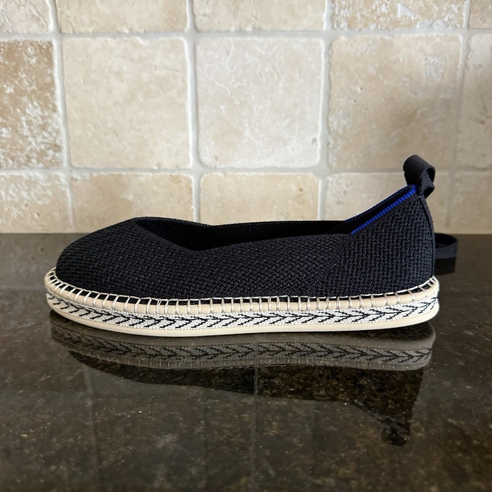 Rothy's The Espadrille‎ Black Lace Up Shoes Excellent Condition 10.5 - Picture 7 of 12